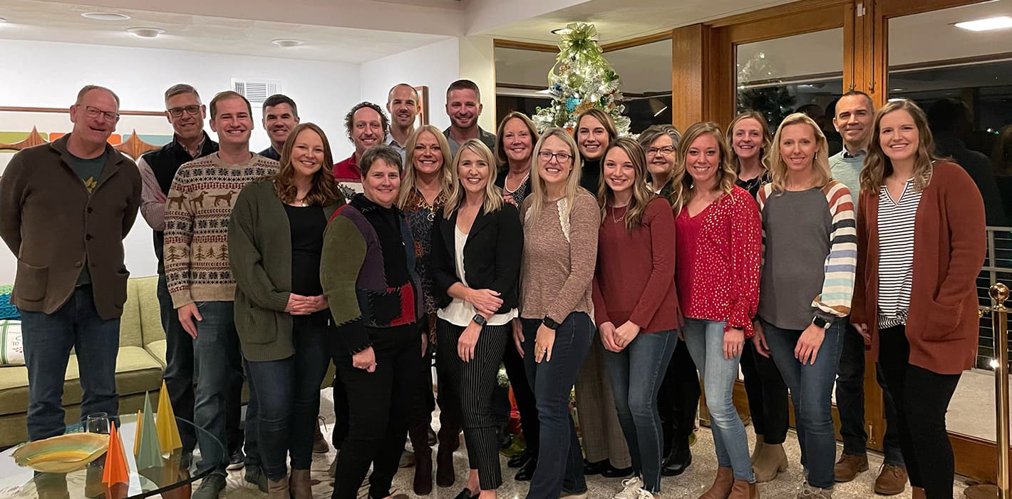 A group photo of all the staff from Midwest Center for Joint Replacement